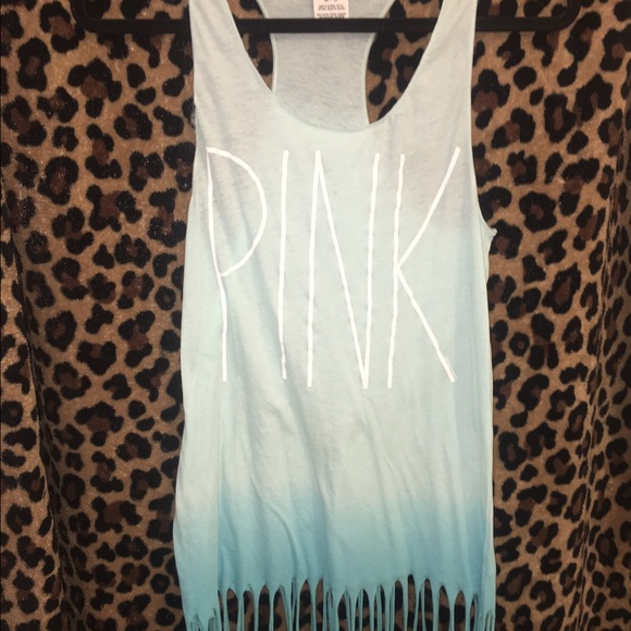 VS PINK blue ombré sting razor back tank
