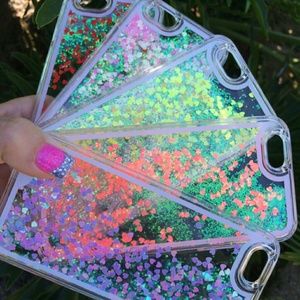 liquid glitter glow in the dark case