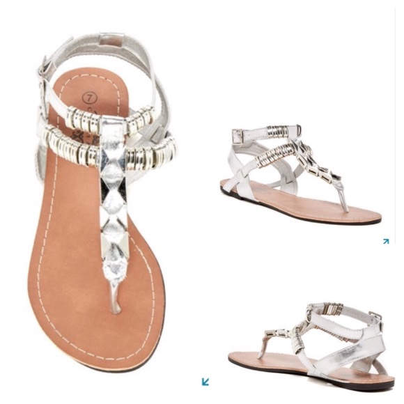 Silver Sandals New - Picture 1 of 1