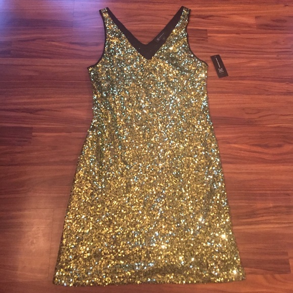 Green sequin dress