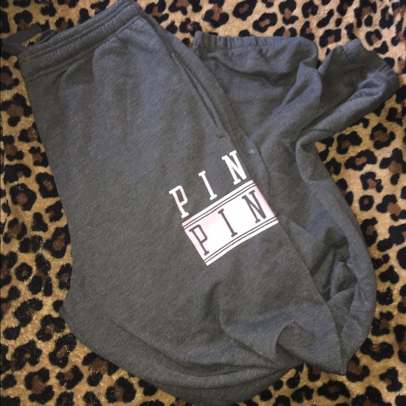 VS PINK. Gray & lavender sweatpants