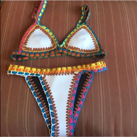 White crochet bikini