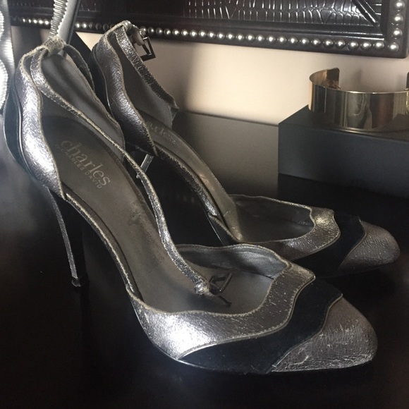 Charles David ankle strap heels