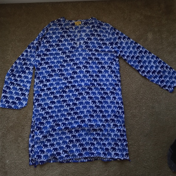 100% cotton, elephant beach coverup