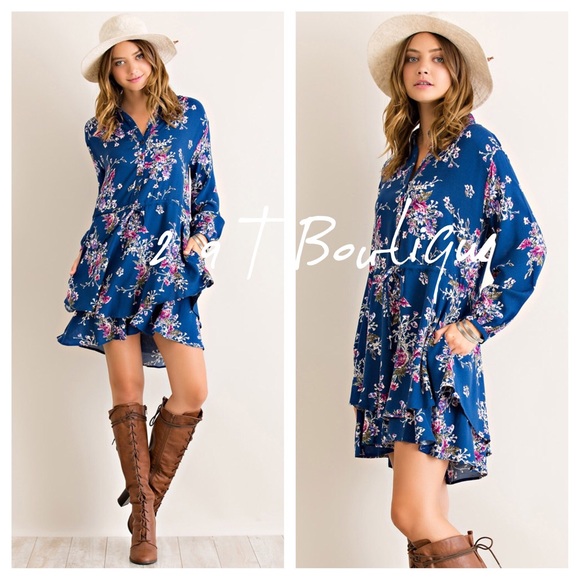πSALE π Floral button down dress - Picture 2 of 3
