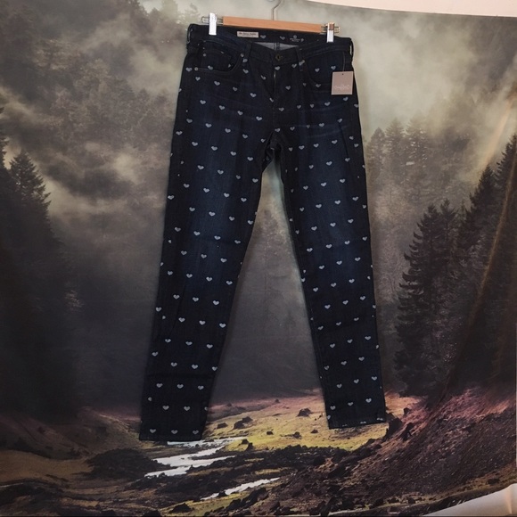 NWT Anthropologie heart pattern jeans size 30
