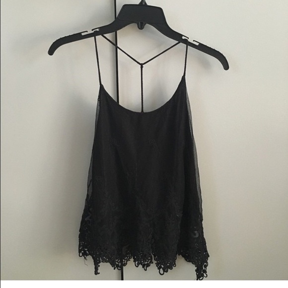 Black Lace Tank Top from Urban Outfitters
