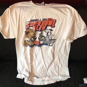 Saints and Colts super bowl shirt size L