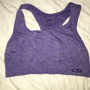 Purple sports bra