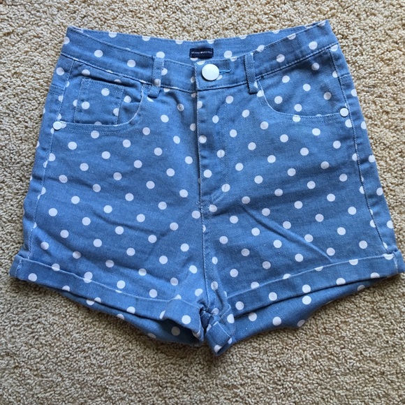 Brandy Melville Polka Dot High Waisted Shorts - Picture 1 of 4