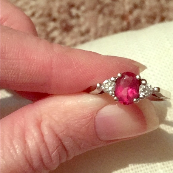 ❌TRADED❌DISCOUNT! Rubellite 💎diamond ring!