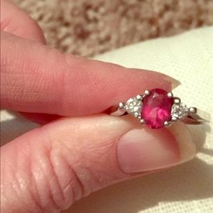 ❌TRADED❌DISCOUNT! Rubellite 💎diamond ring!