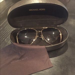 Gold Michael Kors aviator sunglasses