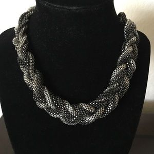 The Limited Silver / Graphite Braid Necklace