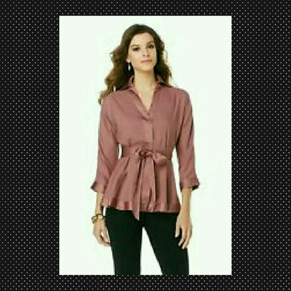 BYRON LARS
 Tops - BYRON LARS BELTED PEPLUM BLOUSE BRAND NEW