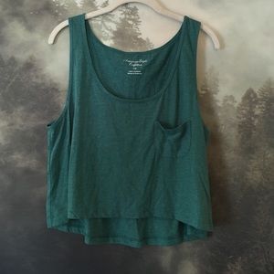 American eagle green crop top