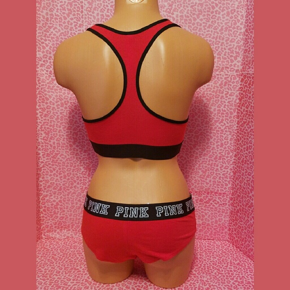 Victorias Secret PINK Yoga Bra & Logo #ELFIE Panty - Picture 2 of 2
