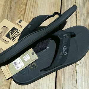 NWT, Men's Reef flip flops, black, 2476