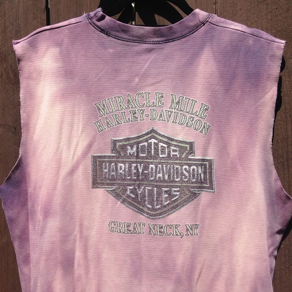 Harley-Davidson Hand-Dyed Muscle Tee/ Lilac/ Large