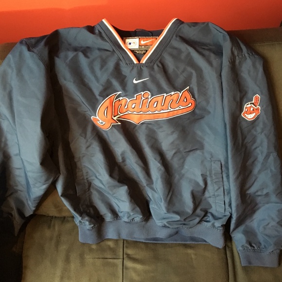 Cleveland Indians Nike Crewneck Windbreaker size M