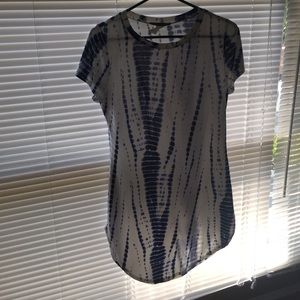 Blue and white stretch dress