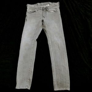 H&M slim low waist light gray jeans