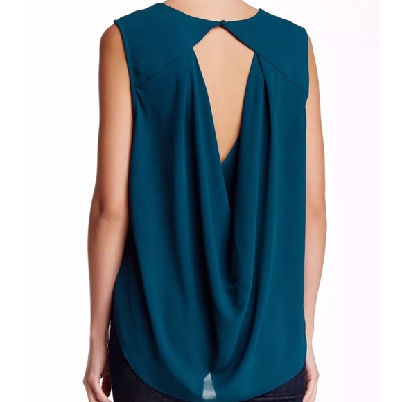 Willow & Clay Date Night Drape Back Tank Blouse