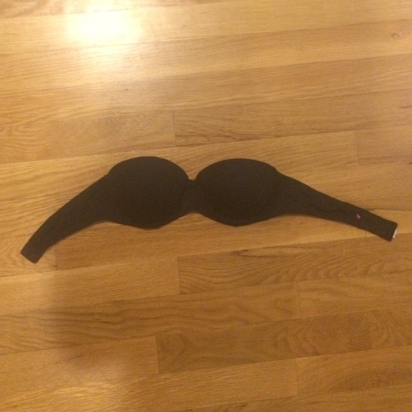 PINK Black strapless bra