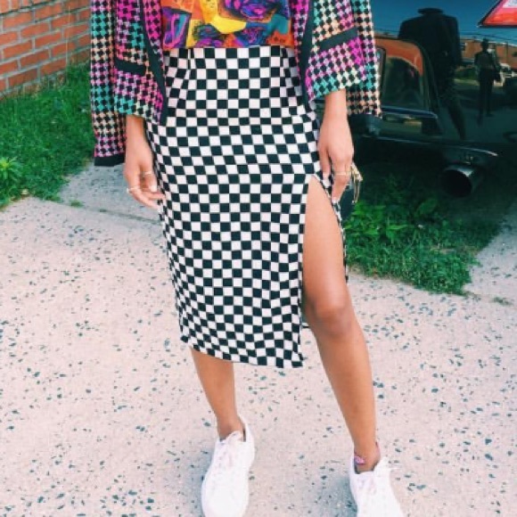 Checkered skirt