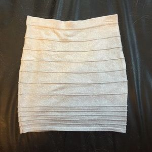 Silver sparkly pencil skirt from Charlotte Russe