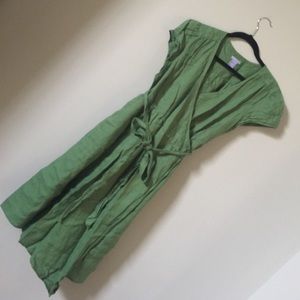 GAP Green Maternity Wrap Around Dress Linen