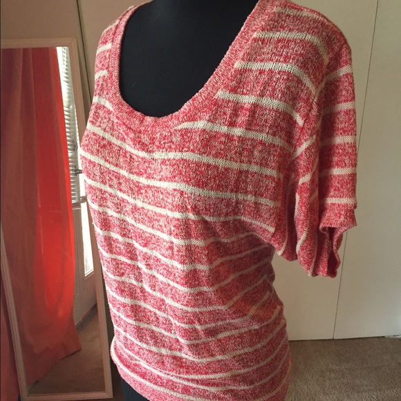 Pink and white sweater