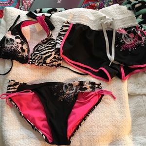 Bathing suit and matching shorts