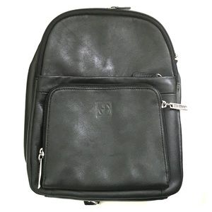 Giani Bernini black leather backpack