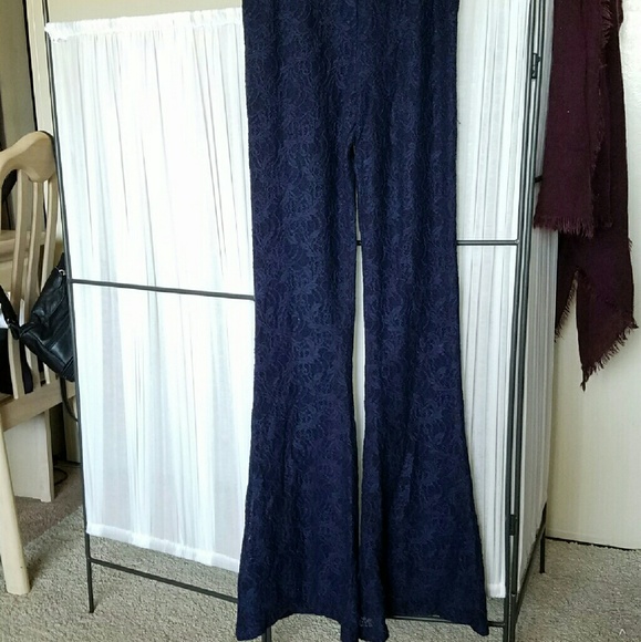 Navy blue bell bottom pants