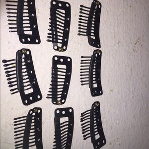 Wig weft extensions clips