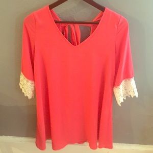 Coral tunic dress