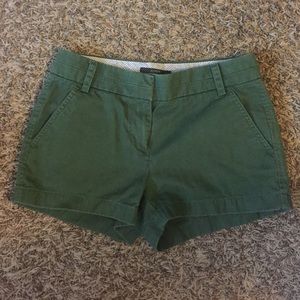 J.Crew Forest Green 3" Chino Shorts