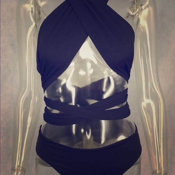 Bandage wrap swim suit