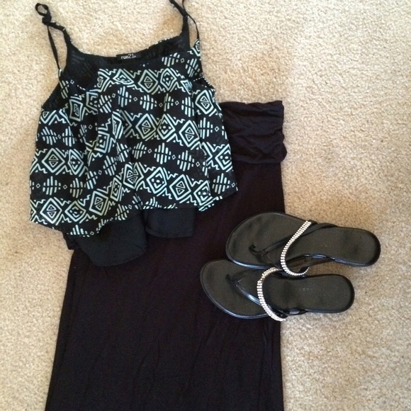 Black maxi skirt