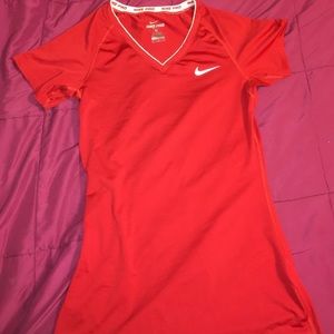 Red Nike Dri-fit top