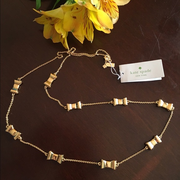 Kate Spade Jewelry - KATE SPADE GOLD TAKE A BOW SCATTER NECKLACE