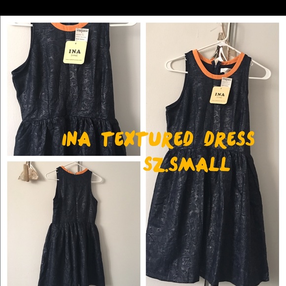 Bought on Ⓜ️Textured Navy Blue Dress. - Picture 1 of 1