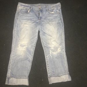 Distressed jeans