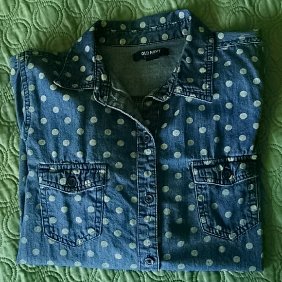 Polka dot jean shirt