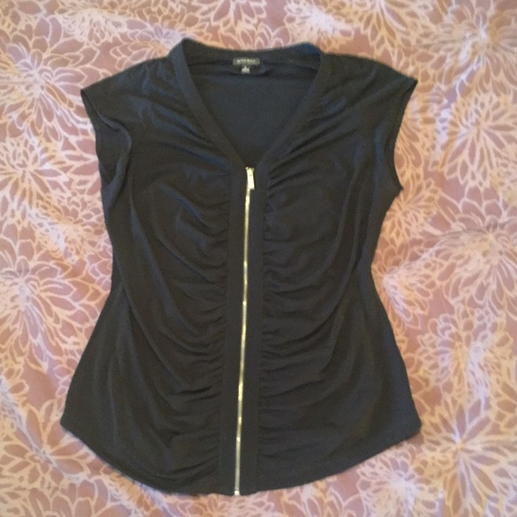 Black zipper vest