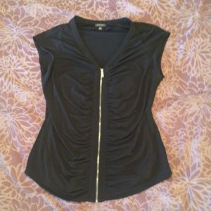 Black zipper vest