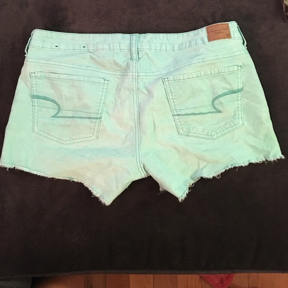 American Eagle teal midi shorts size 10 - Picture 3 of 4
