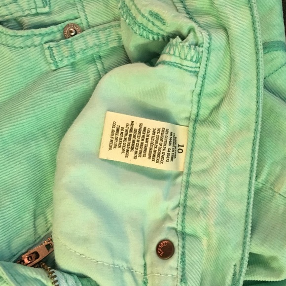 American Eagle teal midi shorts size 10 - Picture 4 of 4