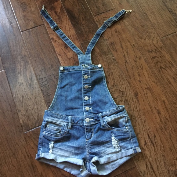 Jean short overalls